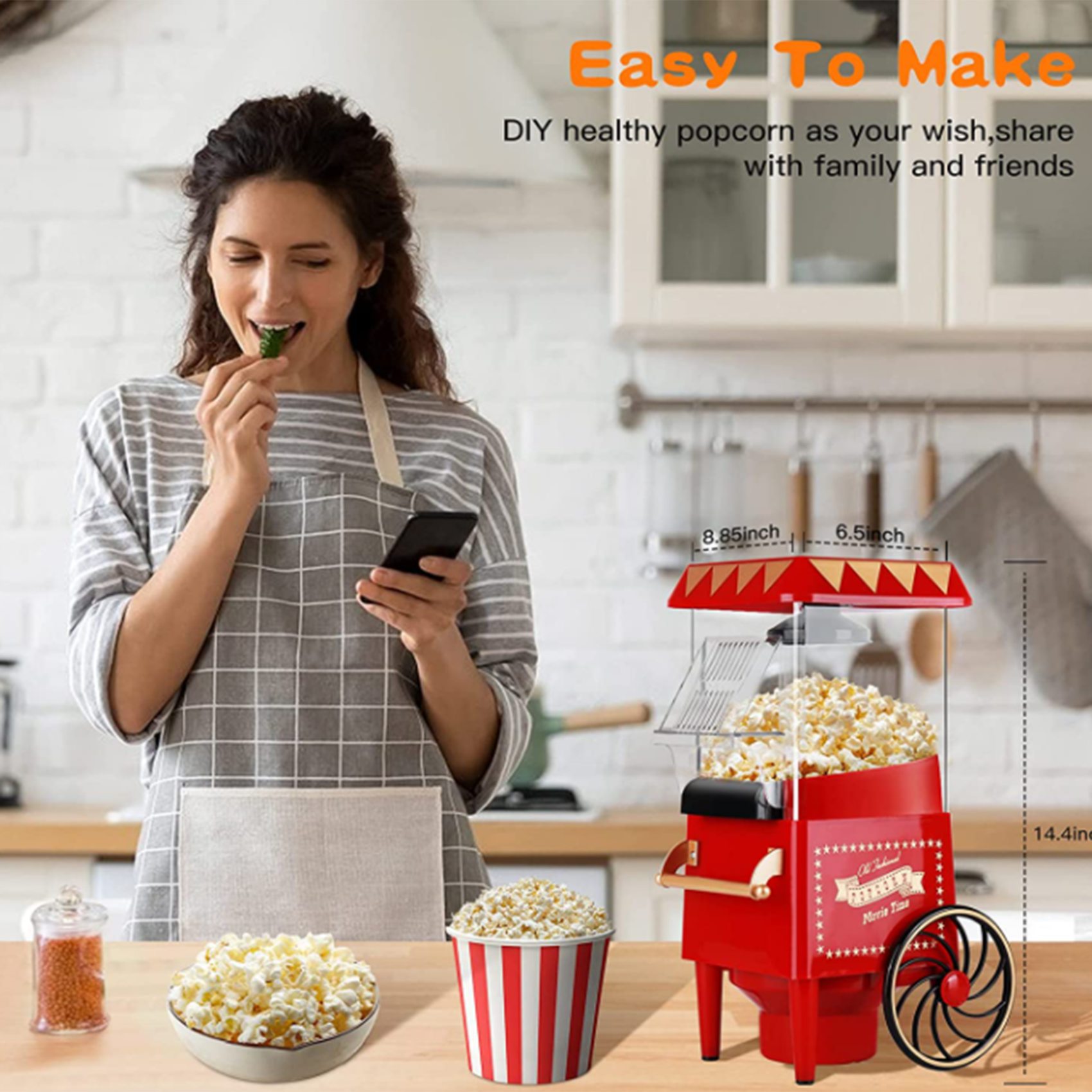 A69X-Popcorn Maker,Hot Air Pop - огляд і ціна Air Popcorn Maker