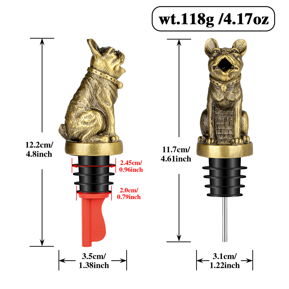 Cute French Bulldog Wine Pouer - огляд і ціна Kitchen Appliances Brand